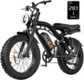 Electric Bike for Adults - 20 x 4 Inch Fat Tire Ebike, 750W/Peak 1500W Dual Motor Ebike, 48V15.6AH Detachable Battery, 4 Riding Modes Electric Dirt Bike, 7 Speed Electric Motorcycle, UL 2849