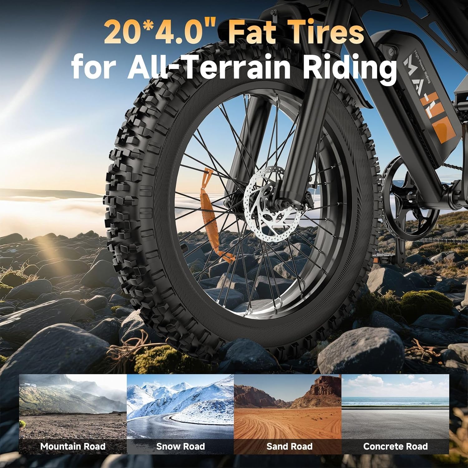 Electric Bike for Adults - 20 x 4 Inch Fat Tire Ebike, 750W/Peak 1500W Dual Motor Ebike, 48V15.6AH Detachable Battery, 4 Riding Modes Electric Dirt Bike, 7 Speed Electric Motorcycle, UL 2849